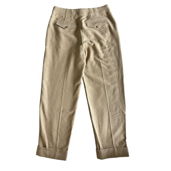 CLUB MONACO Textured Slim Trousers Camel NWT Size 8 - Picture 7 of 11